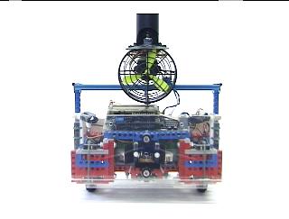 Lego Firefighter, front view